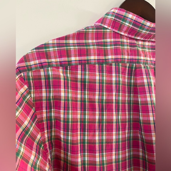 Ralph Lauren Pink Plaid Long Sleeve Button Down Shirt Men’s Size Medium - Picture 7 of 16